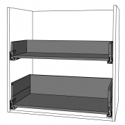 Schubladen passend für Unterschr.f Kochf./int.Dunstabz/Sch KB 800 mm | oriongrau