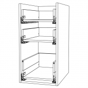 Schubladen passend für Unterschrank mit 3 Schubladen KB 400 mm | seidenweiß