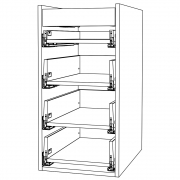 Schubladen passend für Uschr 4 Fr/2 Sch/3 haho Sch KB 400 mm | seidenweiß