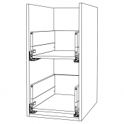 Schubladen passend für Uschr 2 Fr/2 haho Sch KB 400 mm | seidenweiß