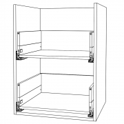 Schubladen passend für Uschr 2 Fr/2 haho Sch KB 800 mm | seidenweiß