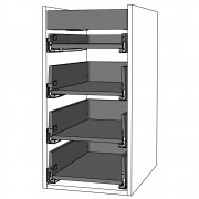 Schubladen passend für Uschr 4 Fr/2 Sch/3 haho Sch KB 400 mm | oriongrau