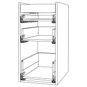 Schubladen passend für Uschr 3 Fr/2 ni+1 haho+1 ho Sch KB 400 mm | seidenweiß