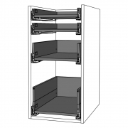 Schubladen passend für Unterschr., 4 Fronten/4 Schubladen KB 400 mm | oriongrau