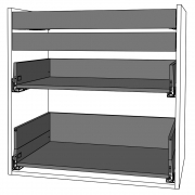 Schubladen passend für Uschr 2 Fr/2 ni+1 haho+1 ho Sch KB 800 mm | oriongrau