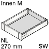 antaro Innenauszug M Bausatz NL 270 mm, seidenweiß Tandembox antaro Set M innen weiß - 270 / 83 mm