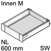 antaro Innenauszug M Bausatz NL 600 mm, seidenweiß Tandembox antaro Set M innen weiß - 600 / 83 mm