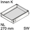 antaro Innenauszug K Bausatz NL 270 mm, seidenweiß Tandembox antaro Set K innen weiß - 270 / 115 mm