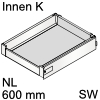 antaro Innenauszug K Bausatz NL 600 mm, seidenweiß Tandembox antaro Set K innen weiß - 600 / 115 mm