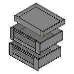 Space Tower 3er-Set Legrabox KB 450 | NL 500 mm | seidenweiß | mit Reling