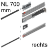 801P700E.R3 Revego uno Pocketschienen Set mit TIP-ON Pocketschiene (1) rechts - NL 700 mm